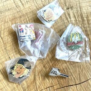 McDonald Halloween Witch Ronald Monopoly Lapel Pin Employee Christmas Crew Lot